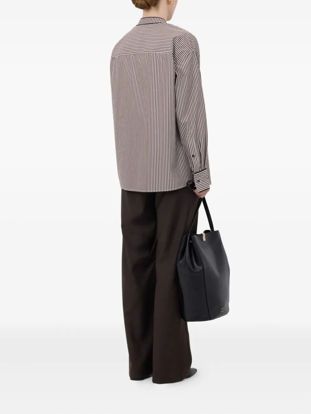 LouLou de Saison Verna gestreepte blouse Wit