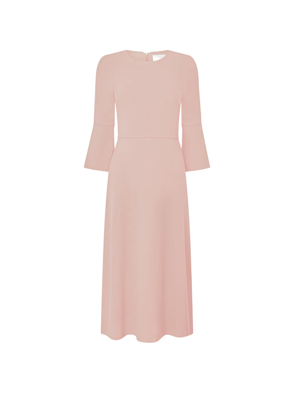 JANE Riley bell-sleeve midi dress - Rosa