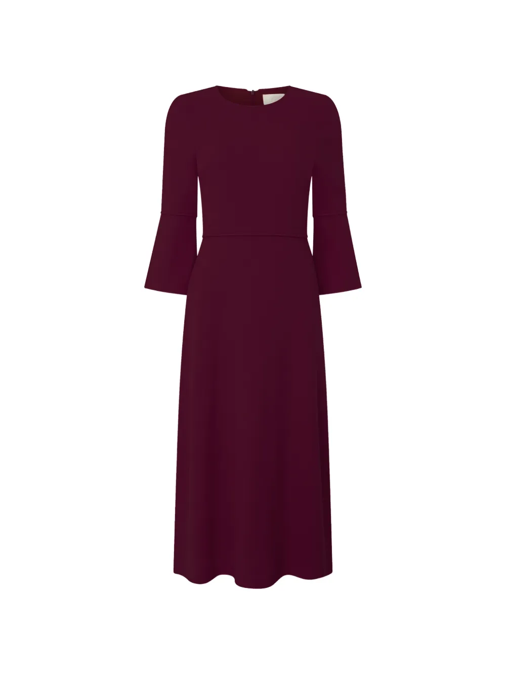 JANE Riley flared-sleeve midi dress - Rosso