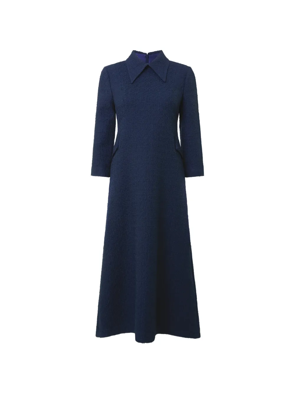 JANE Taylor tweed-fabric midi dress - Blu