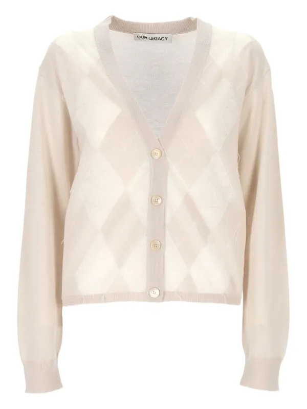 OUR LEGACY Ivy Cardigan in Neutrals