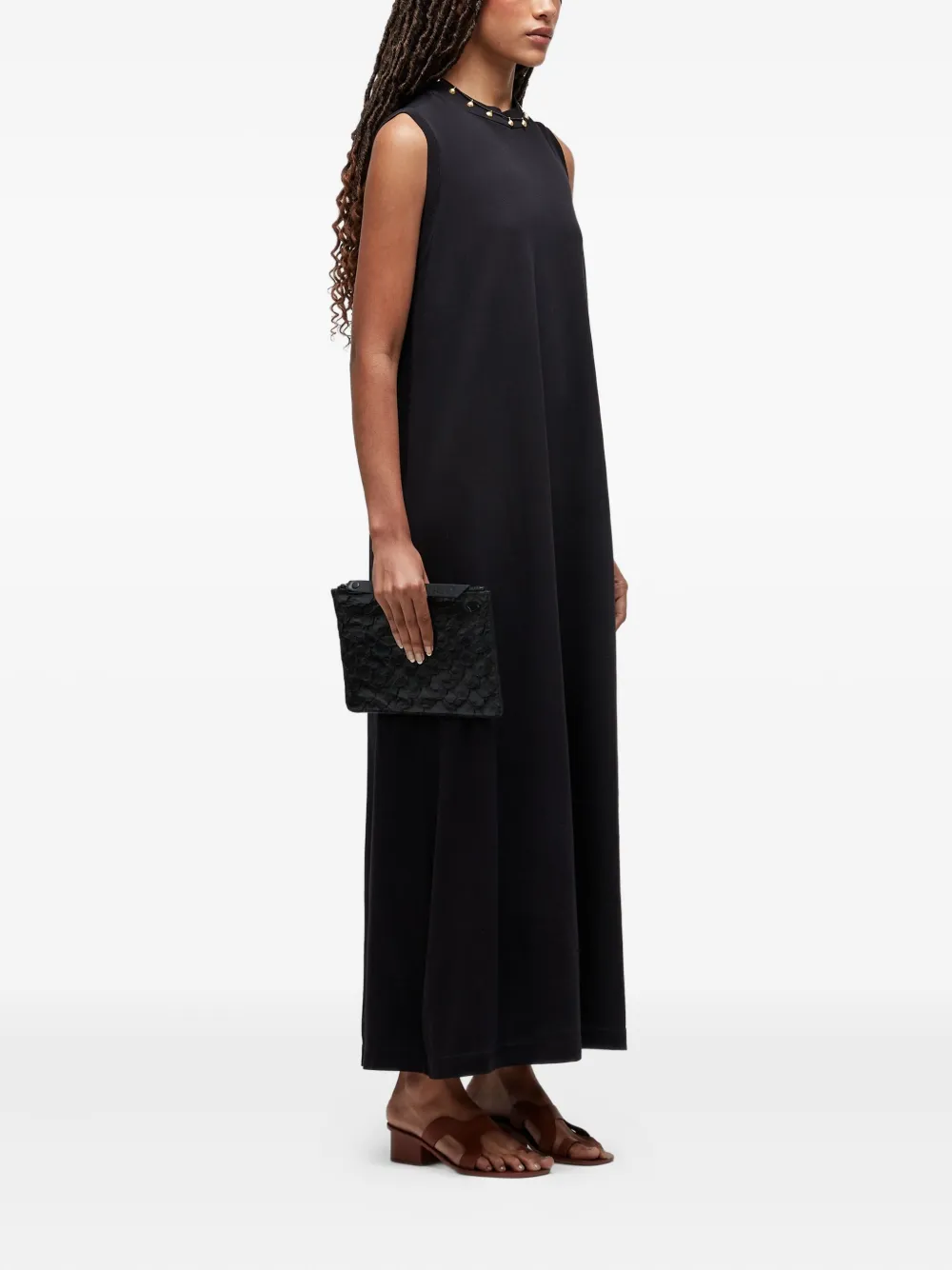 Osklen Mouwloze midi-jurk Zwart