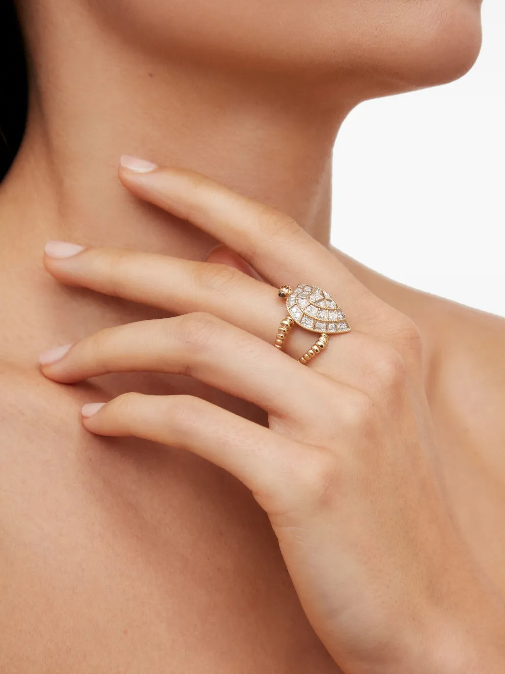  Yvonne Léon Tortoise Diamond Ring - Gold 