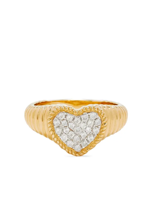 Yvonne Léon Baby Heart Diamond Ring in Gold
