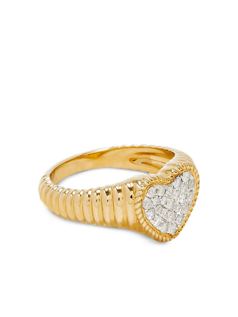 Yvonne Léon Baby Heart Diamond Ring in Gold, view 3