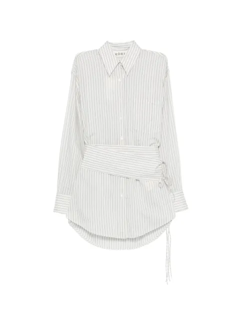 Róhe camisa con rayas en el cuello