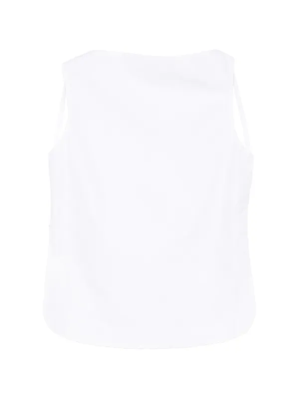 Róhe Open-back Crushed Top in White