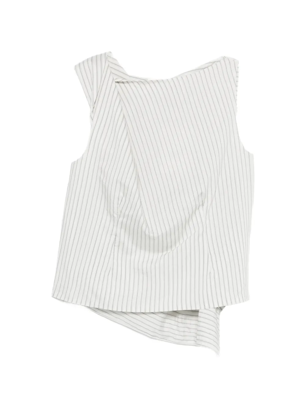 Róhe draped striped blouse - Bianco