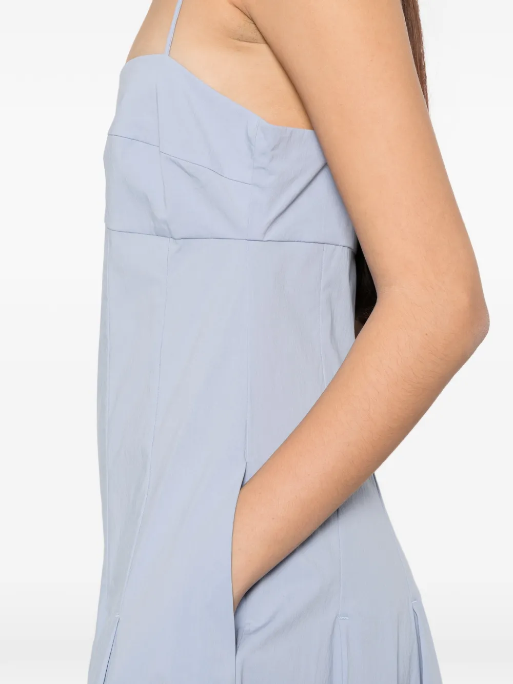 St. Agni Katoenen geplooide jurk Blauw
