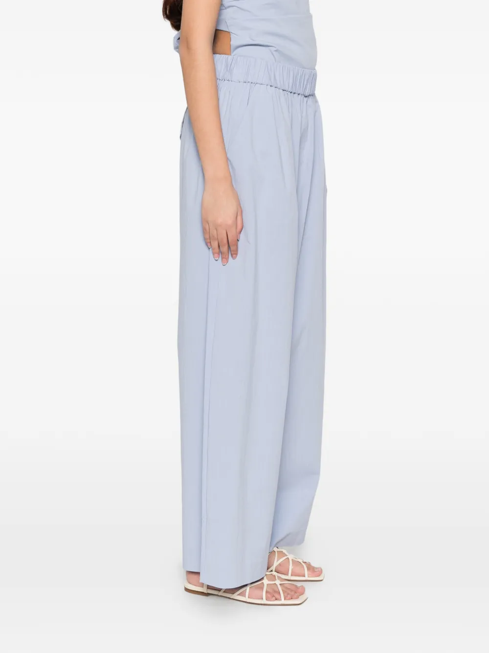 St. Agni Ruimvallende broek met wijde pijpen Blauw