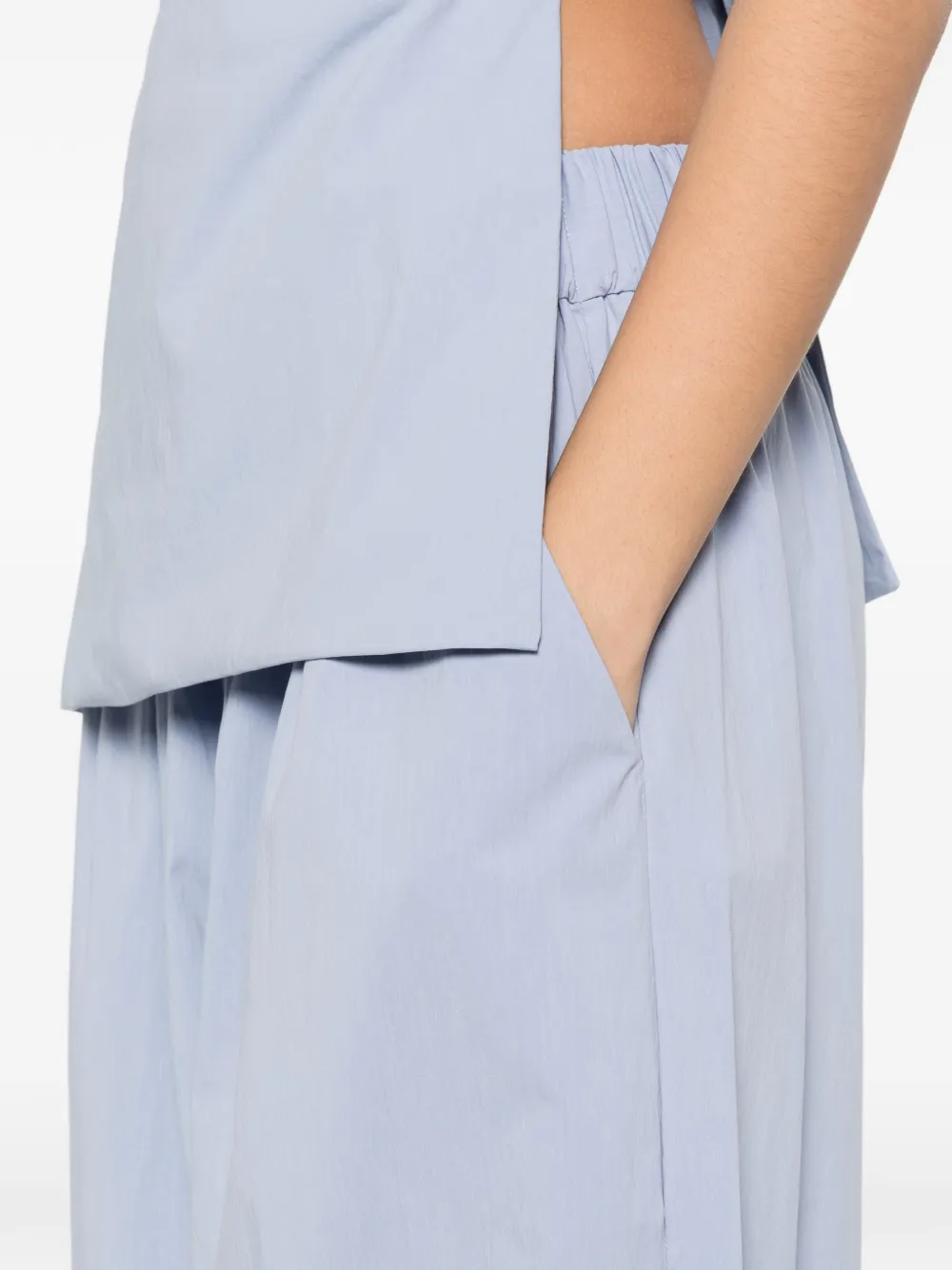 St. Agni Ruimvallende broek met wijde pijpen Blauw