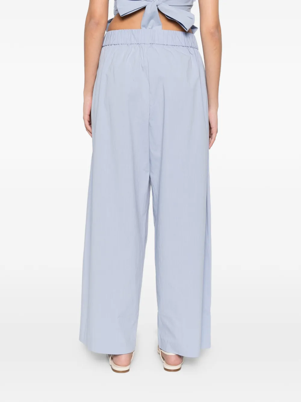 St. Agni Ruimvallende broek met wijde pijpen Blauw