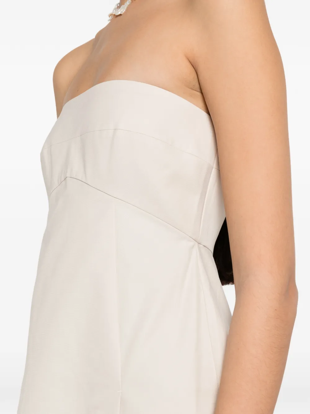 St. Agni Pleated Cocoon Dress in Neutrals, view 5