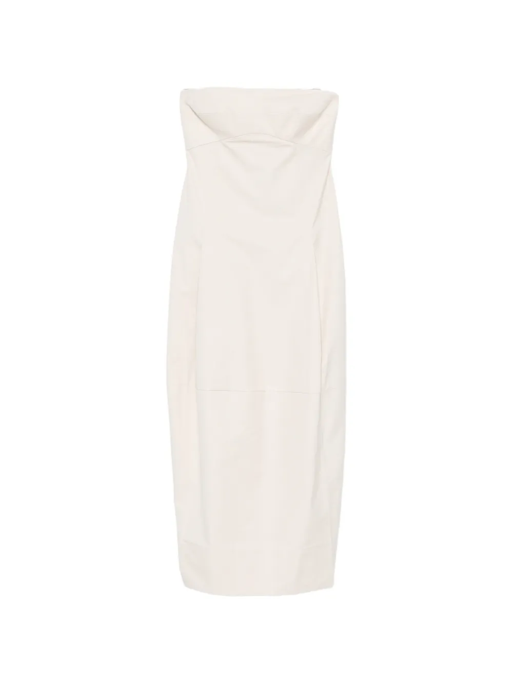St. Agni pleated cocoon dress - Neutrals