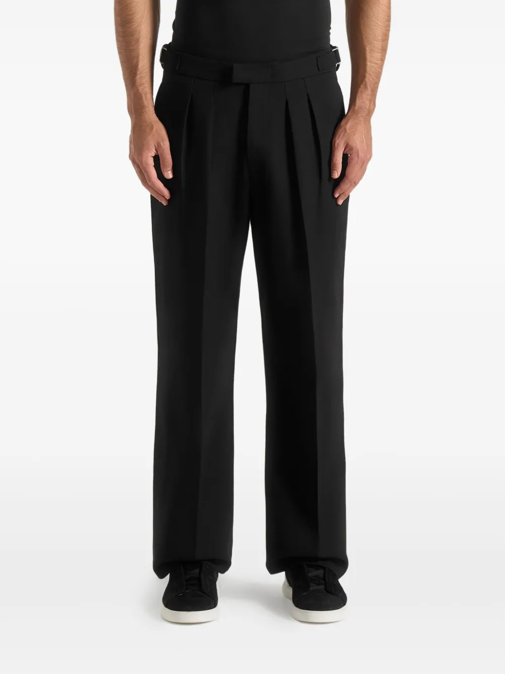 Manière De Voir Pierre pleated tailored trousers | Black | Image 1