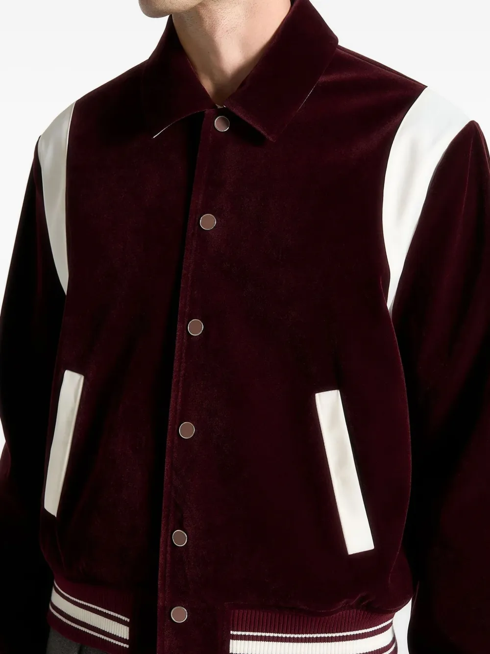 Manière De Voir Nico bomberjack met satijnen vlak Rood