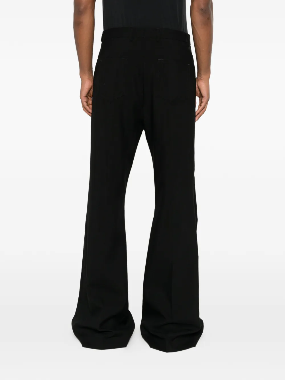 Rick Owens Embellished Flared Trousers In Black