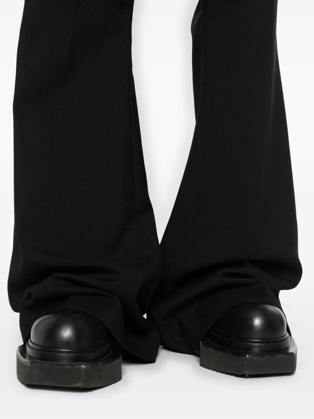 Rick Owens Embellished Flared Trousers In Black
