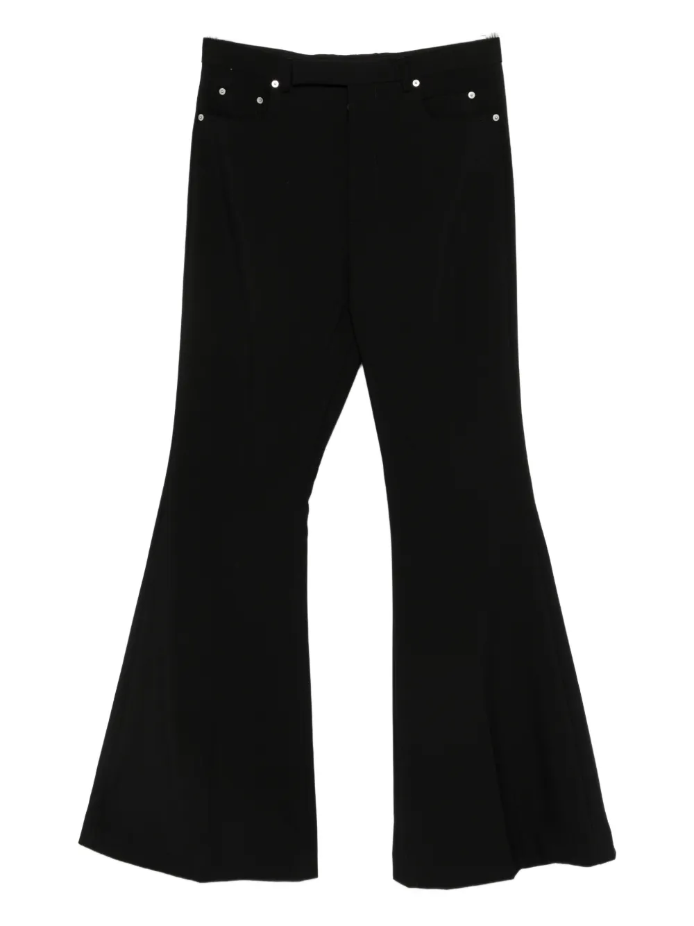 Rick Owens Embellished Flared Trousers In Black