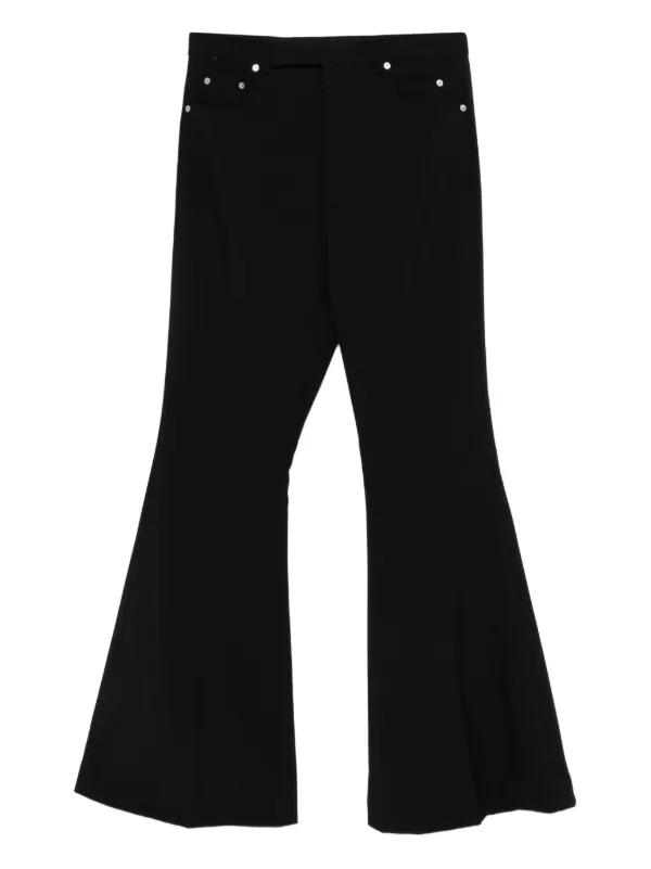 Rick Owens デコラティブ フレアパンツ | ブラック | FARFETCH JP