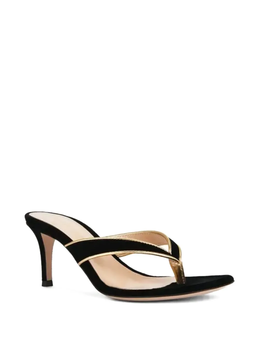 Gianvito Rossi thong stiletto mules Zwart