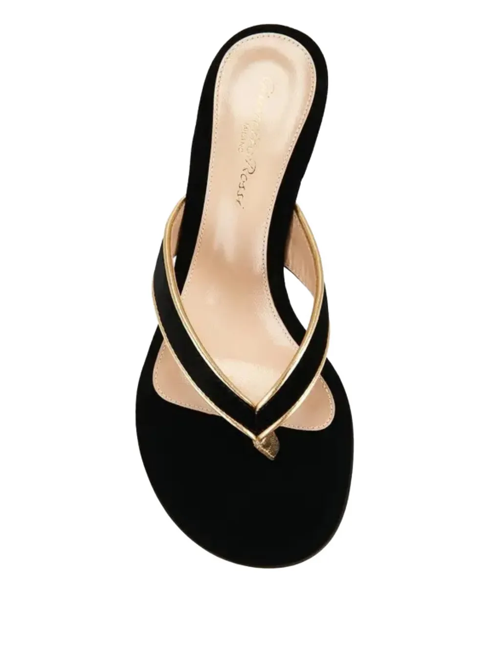 Gianvito Rossi thong stiletto mules Zwart