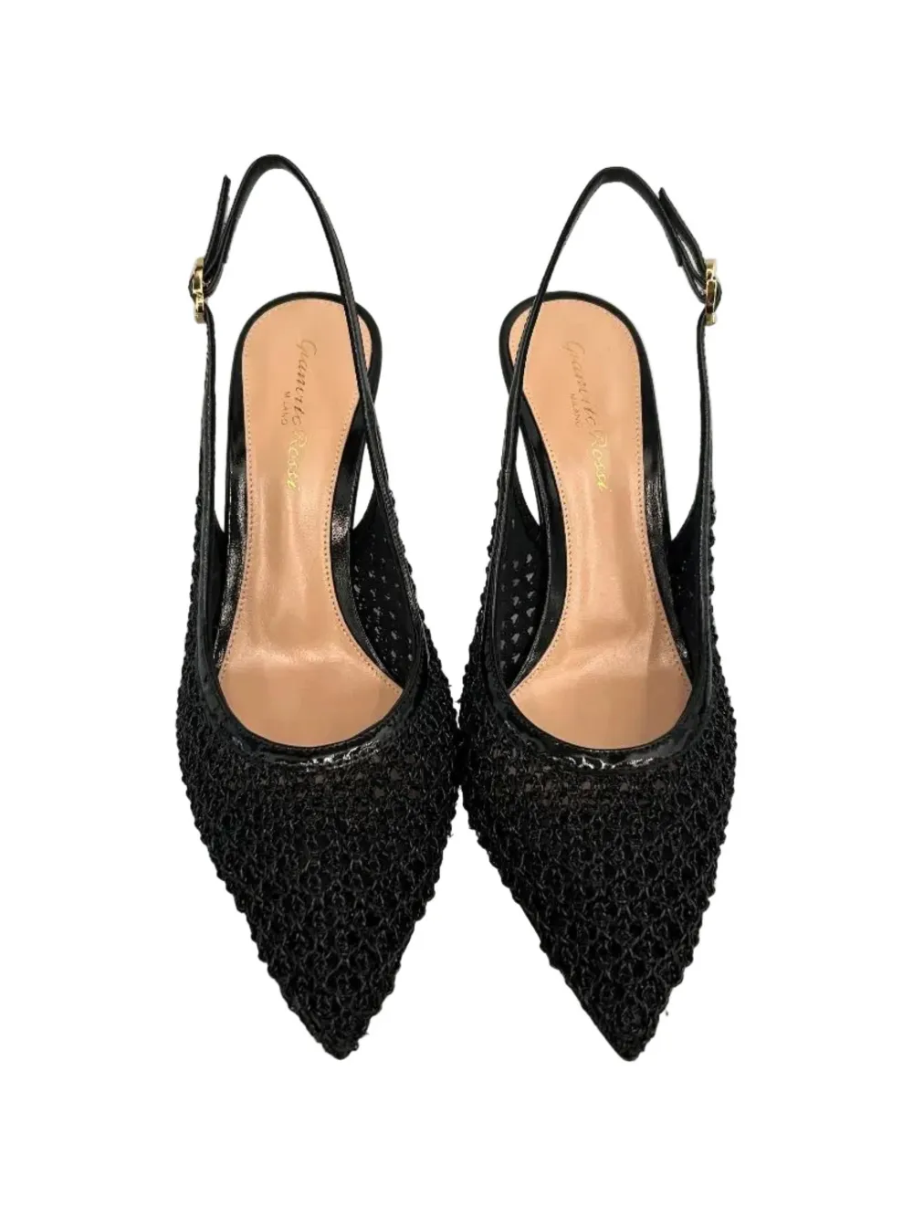 Gianvito Rossi stiletto slingback heeled pumps Zwart