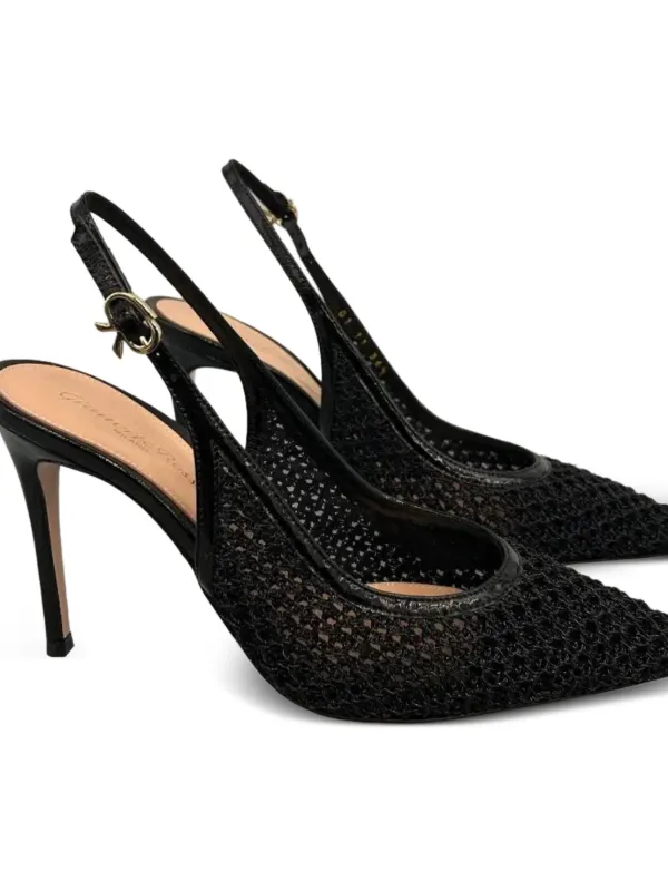 Gianvito Rossi スリングバックパンプス Gianvito Rossi スリングバック パンプス | ブラック | FARFETCH JP
