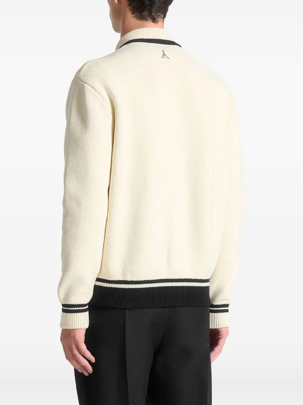 Manière De Voir Julien Button Combed Cotton Knit Cardigan In Neutral