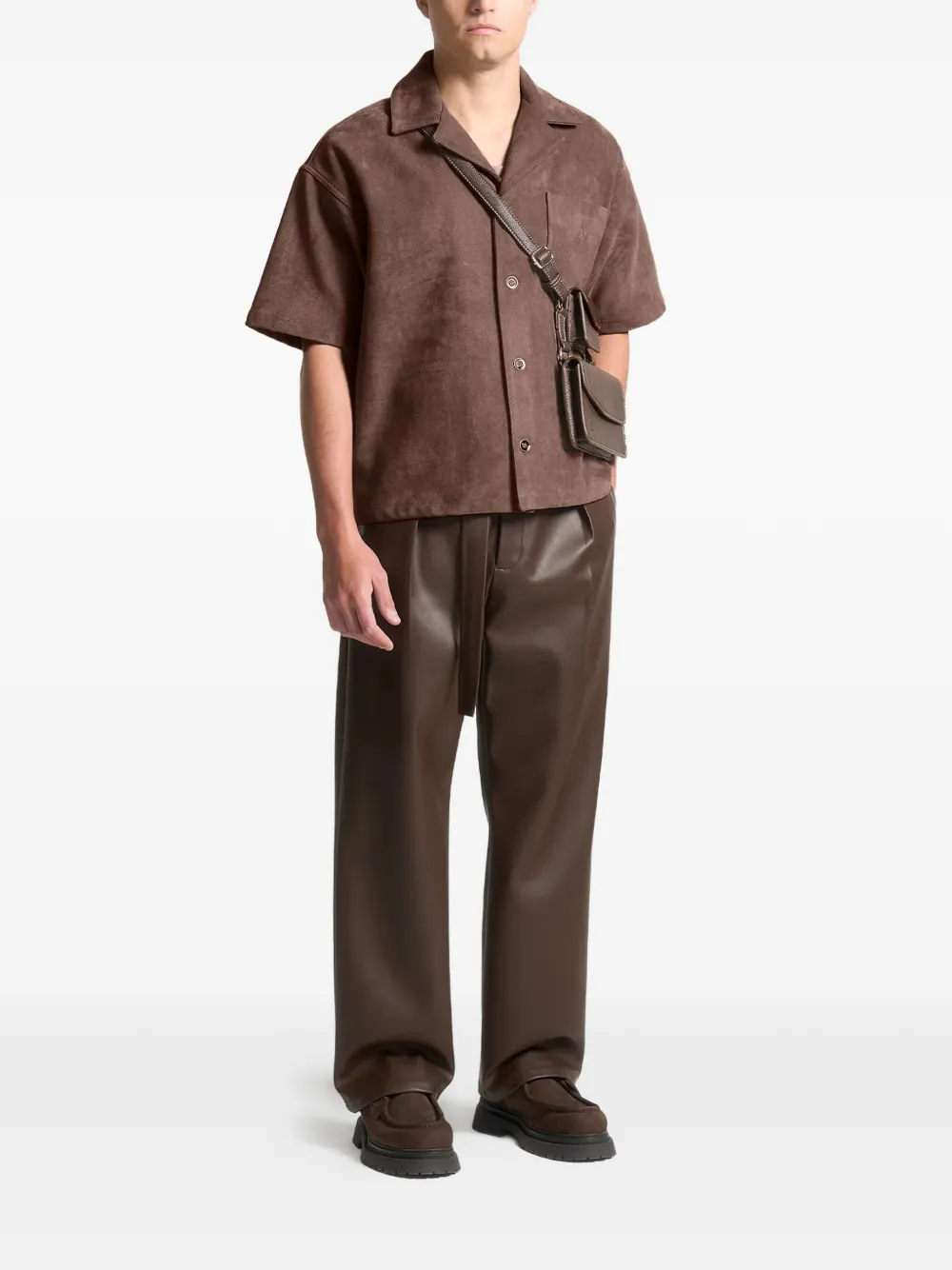 Manière De Voir Luc pocket shirt - Bruin