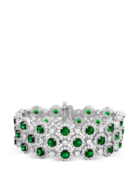 HZMER JEWELLERY Green Mirage round-cut shimmer bracelet