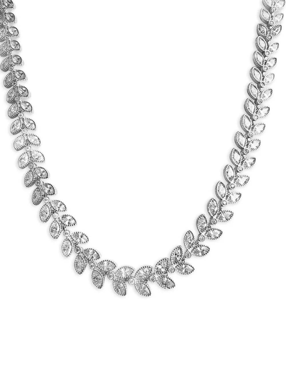 HZMER JEWELLERY Moonlit leaf necklace - Silber