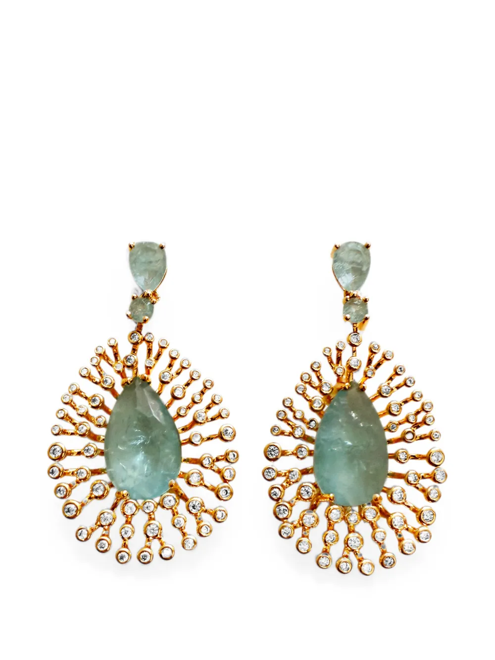 HZMER JEWELLERY Blue Mirage drop earrings - Oro