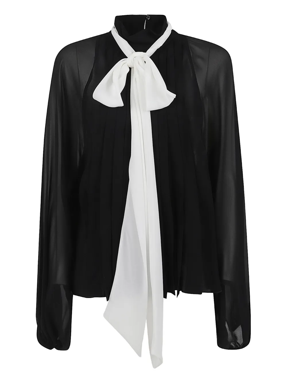 Giambattista Valli pleated tie-detail blouse - Black