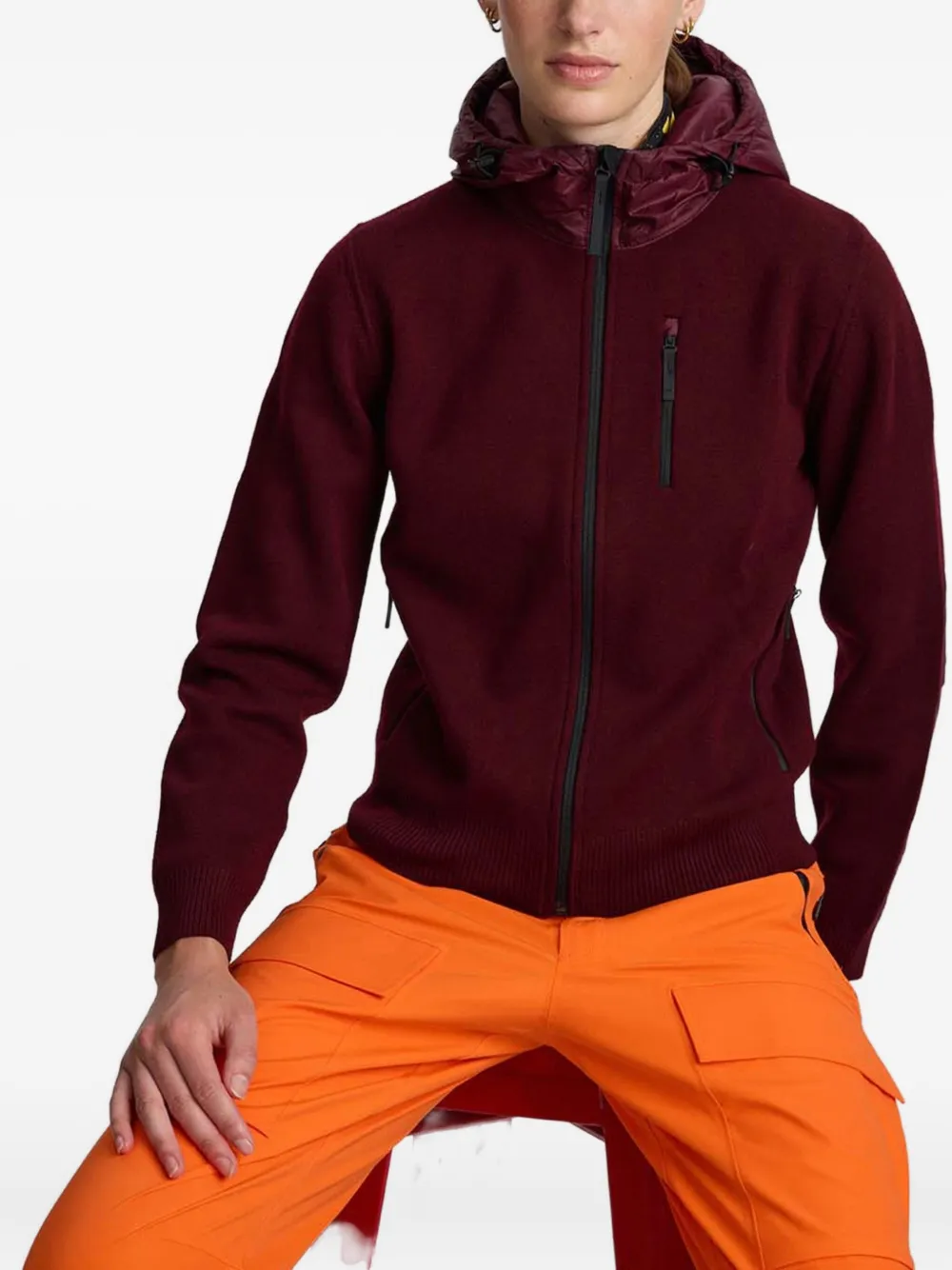 Aztech Mountain Hoodie met print Rood