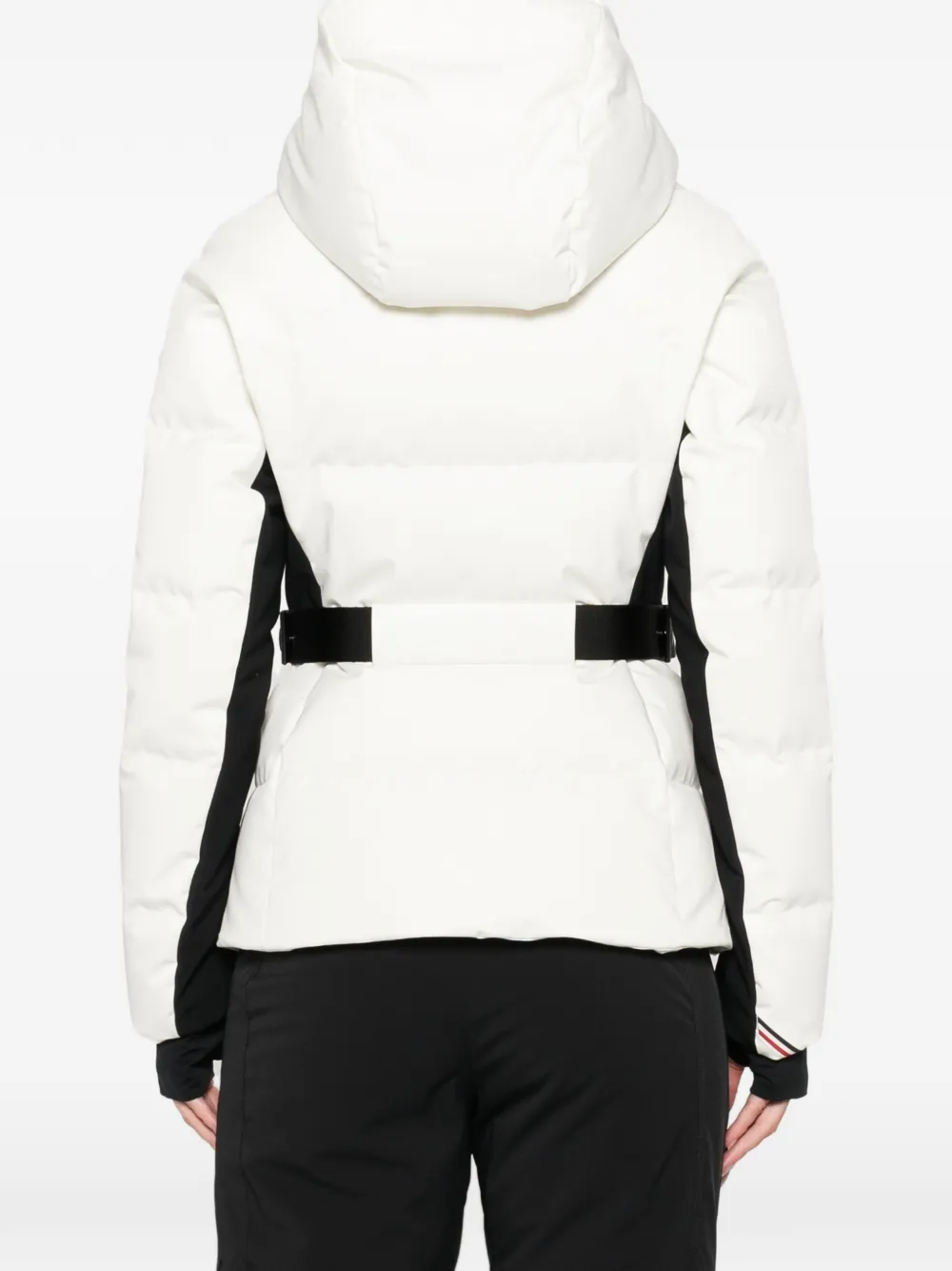 Moncler Hooded Belted Jacket In White