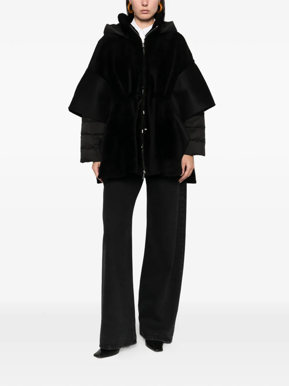 Moorer hodded fur coat | Single Breasted Coats | Image 2
