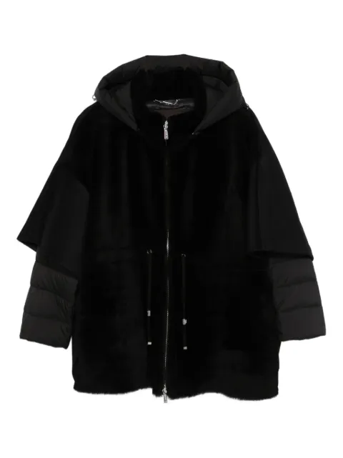 Moorer hodded fur coat