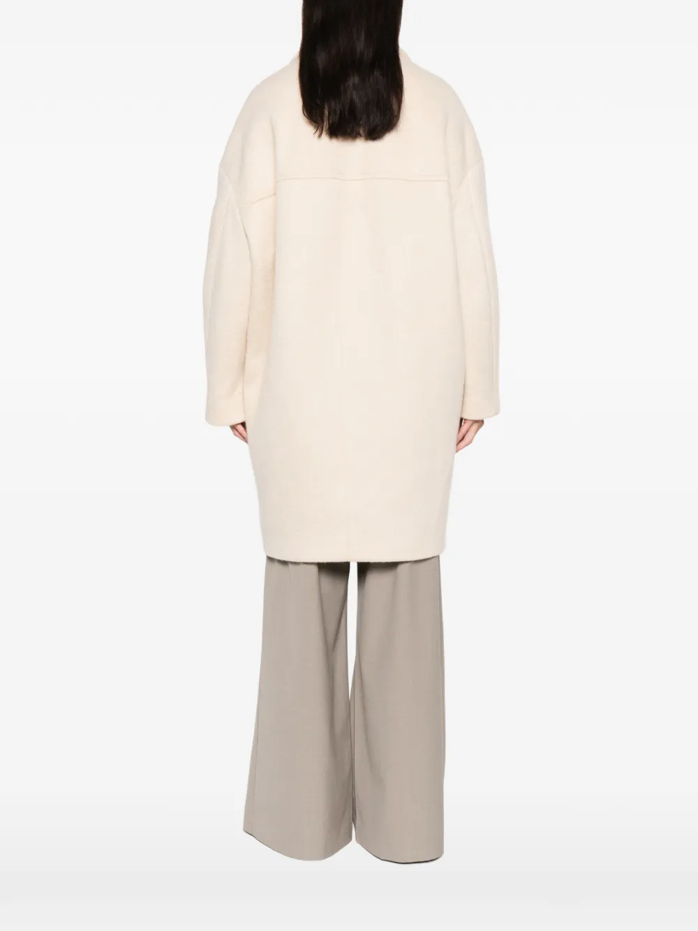 Ava Adore Flap-pocket Single-breasted Coat In Neutral