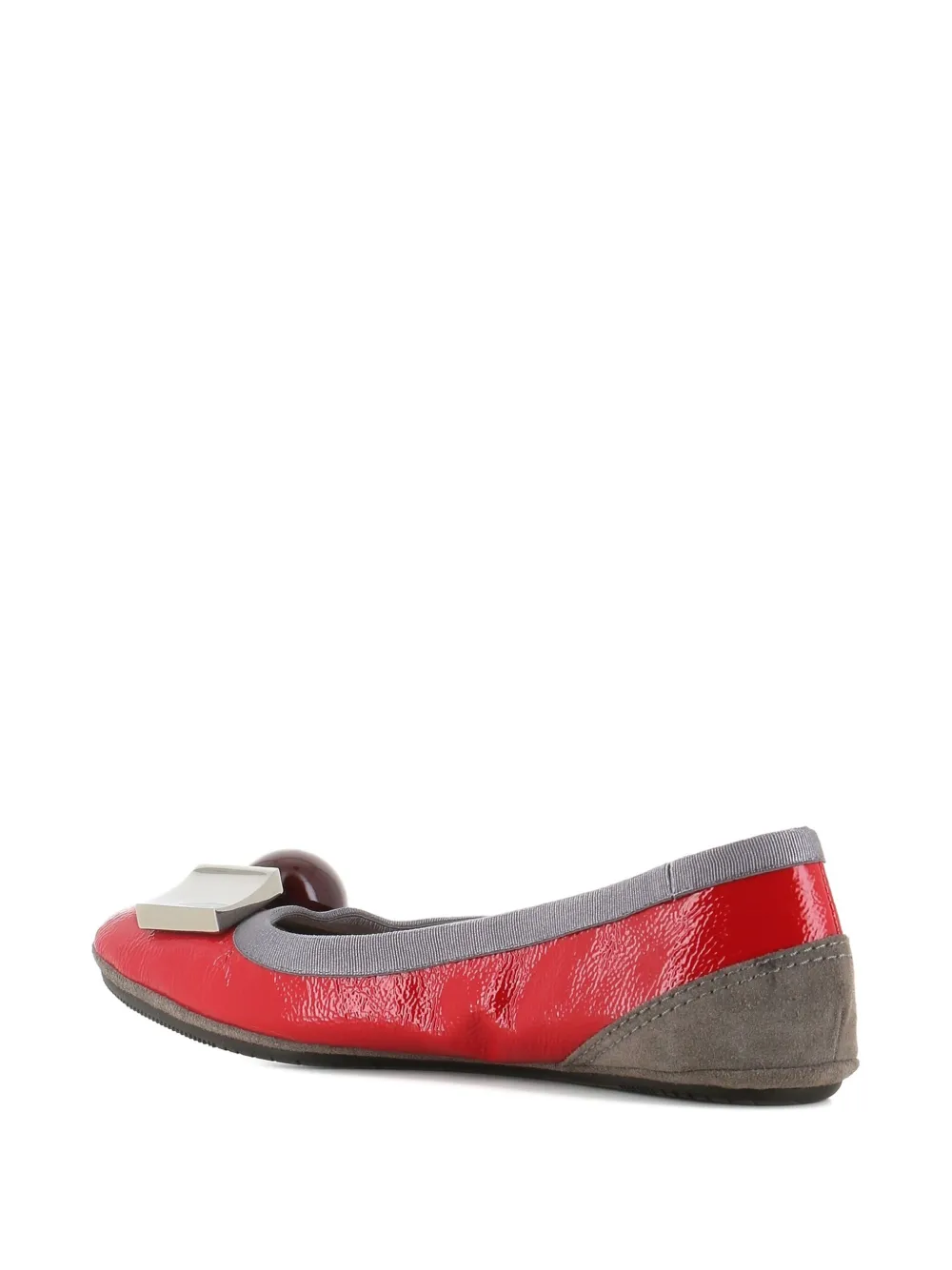 Dove Nuotano Gli Squali Becky Appliqué Ballet Flats In Red