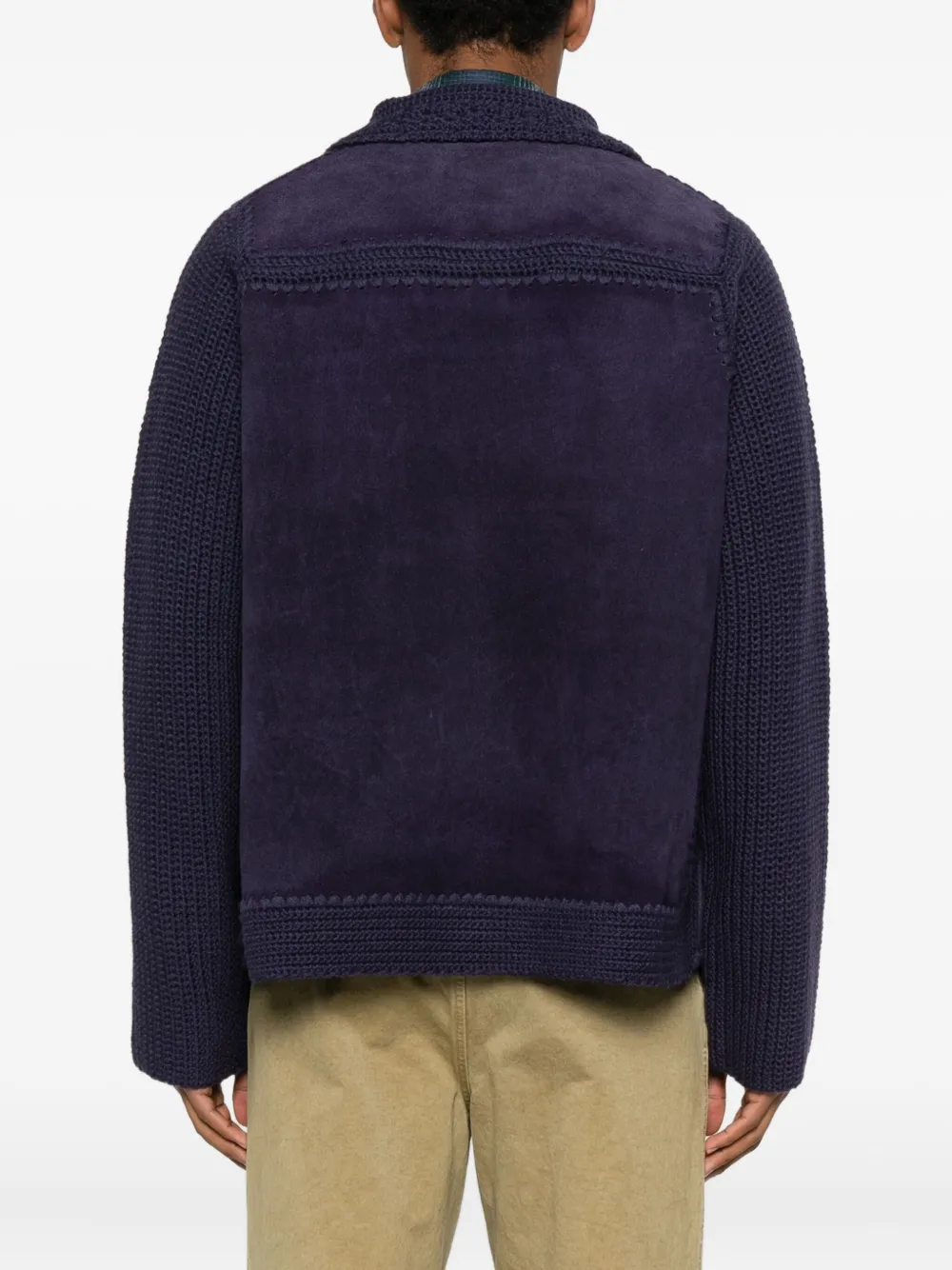 Camiel Fortgens Button-fastening Crochet Cardigan In Purple