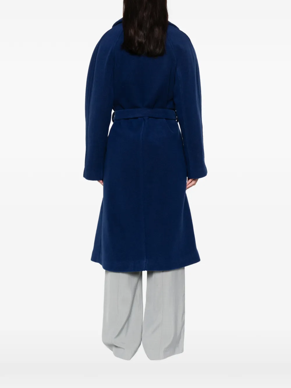 Ava Adore Berlin Belted Double-breasted Coat In Blue