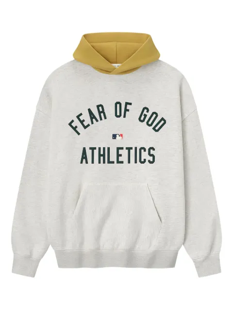 FEAR OF GOD ESSENTIALS hoodie con logo en colaboración con MLB Athletics