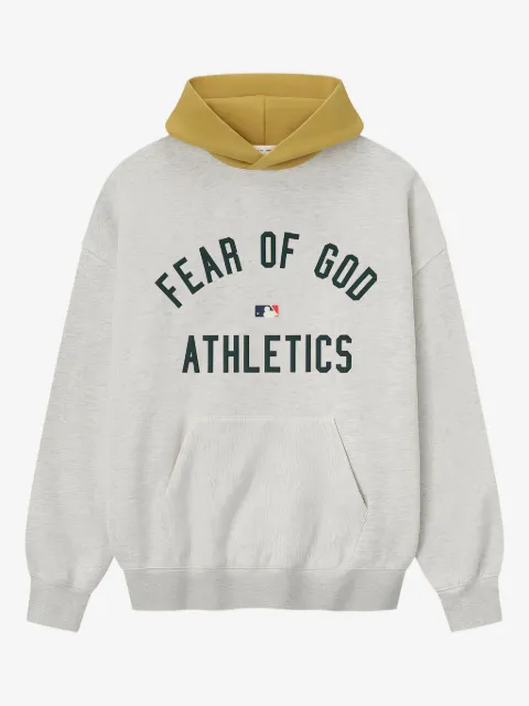 FEAR OF GOD ESSENTIALS x MLB Athletics logo hoodie