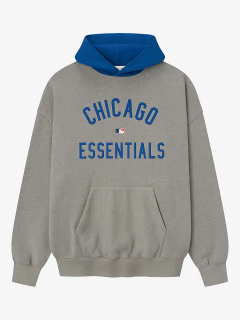FEAR OF GOD ESSENTIALS hoodie con estampado gráfico en colaboración con MLB Cubs
