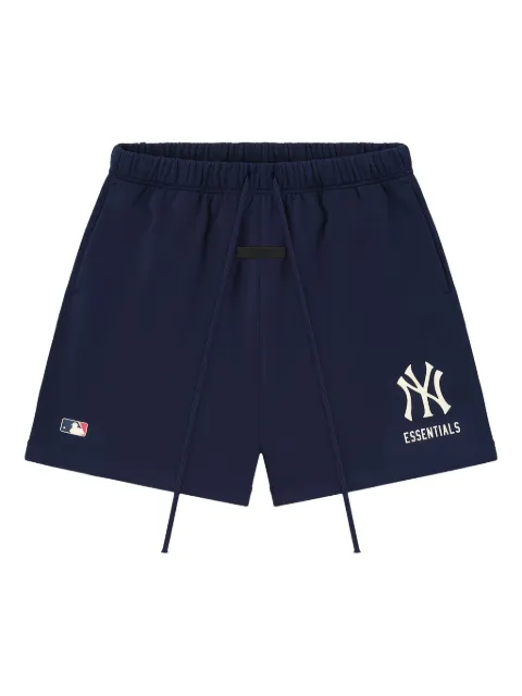 FEAR OF GOD ESSENTIALS x MLB Yankees elasticated logo shorts