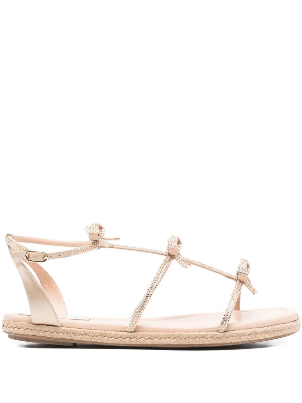 René Caovilla Caterina Bow Sandals In Neutral