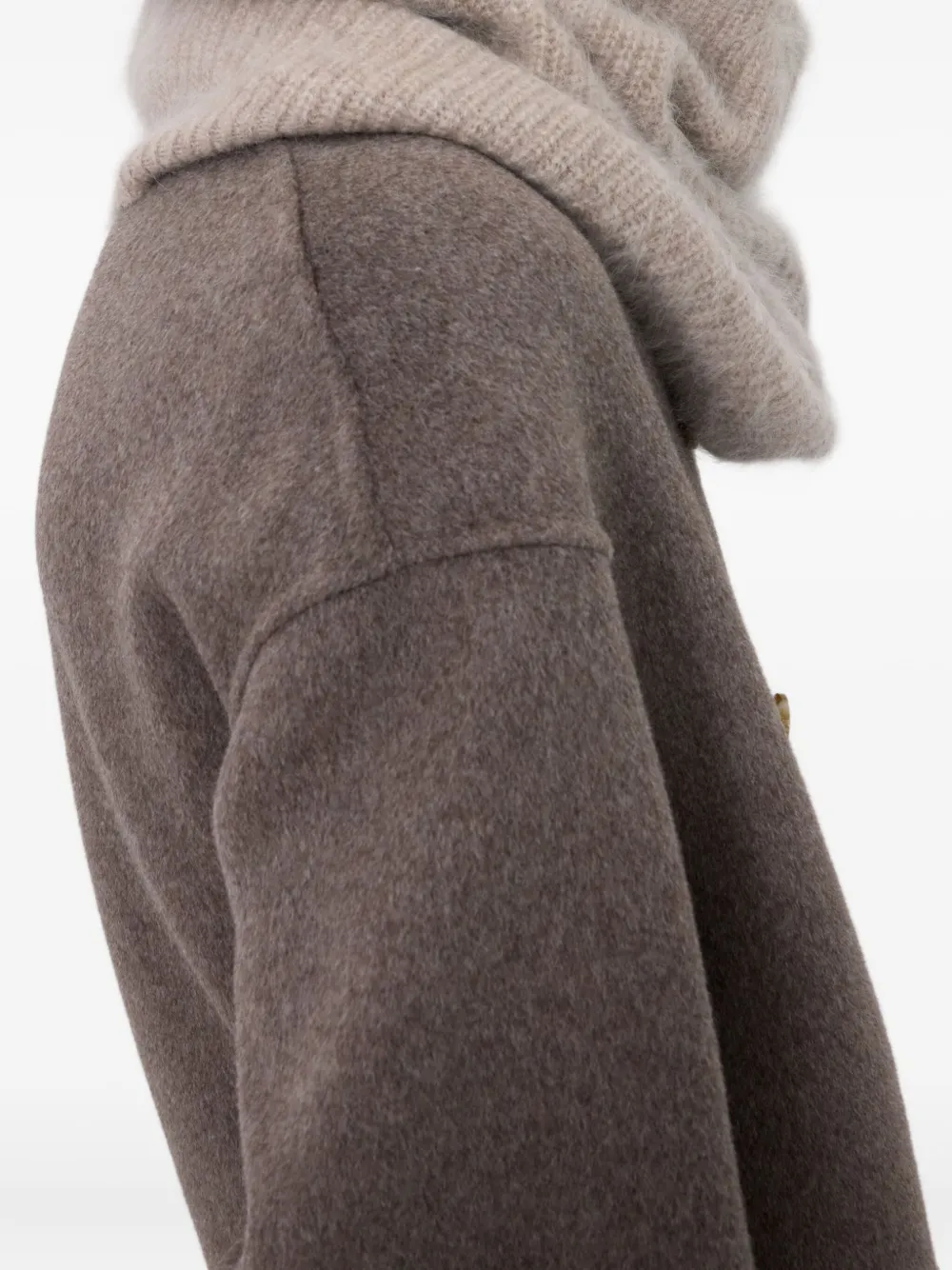 Loulou De Saison Emry Ribbed Scarf In Brown