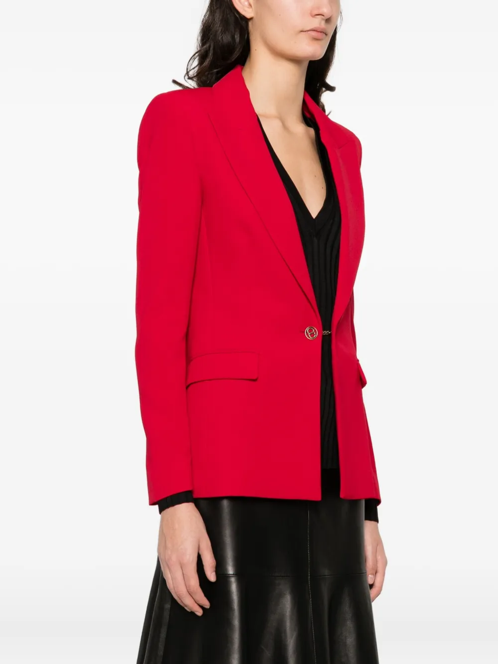 Twinset Buttoned Blazer In Red