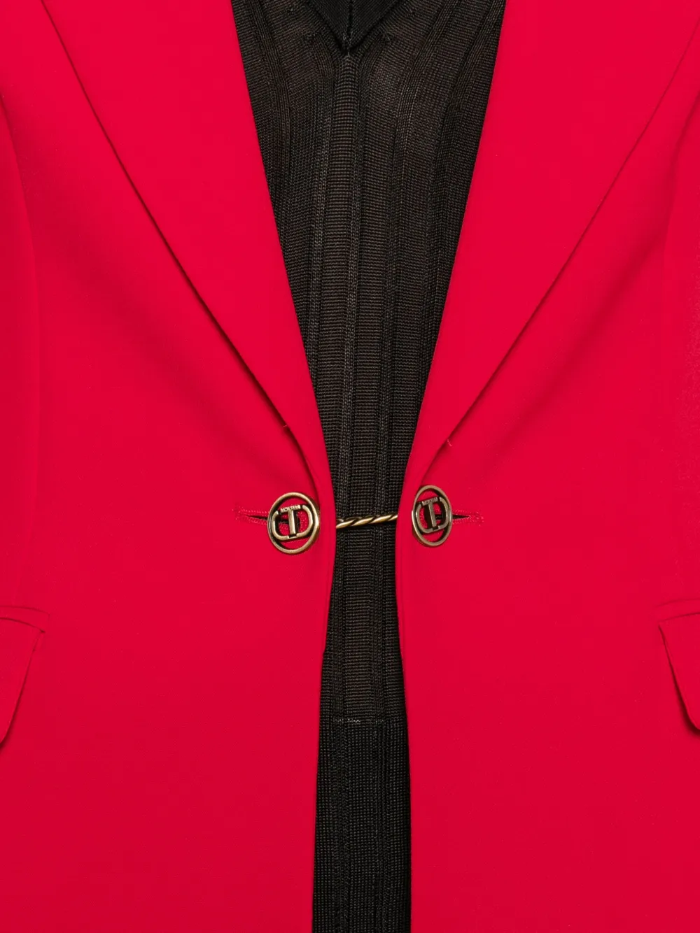 Twinset Buttoned Blazer In Red